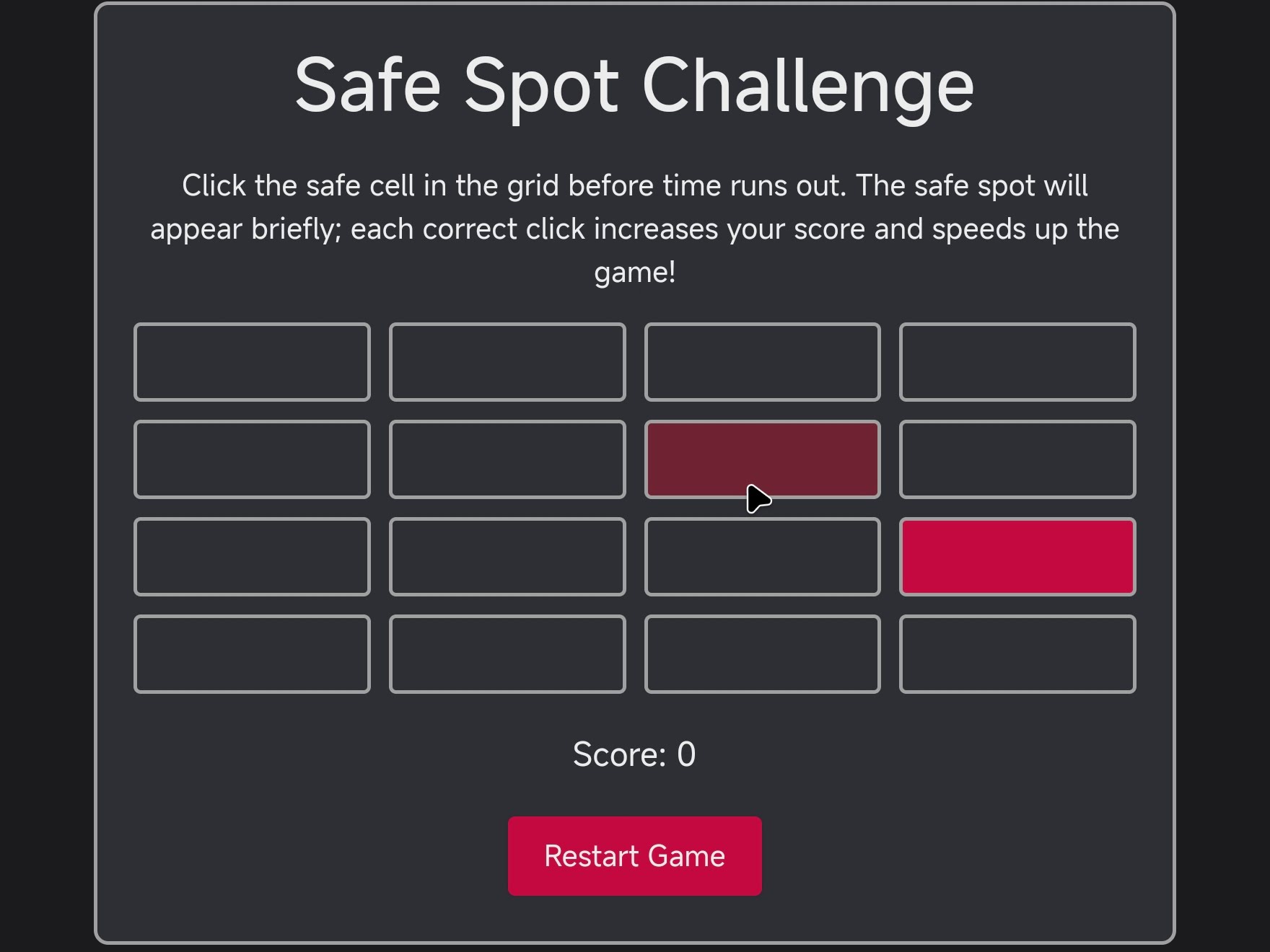 Safe Spot Challenge